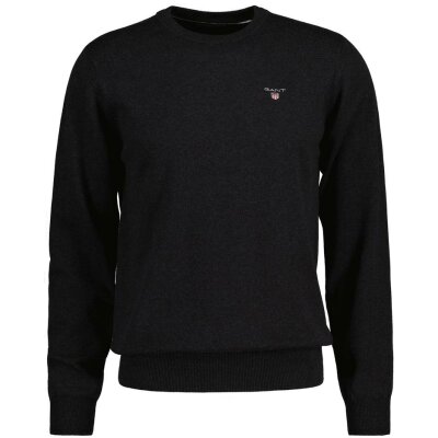 Ανδρικό Πουλόβερ GANT 8060035 COTTON WOOL C-NECK Γκρί