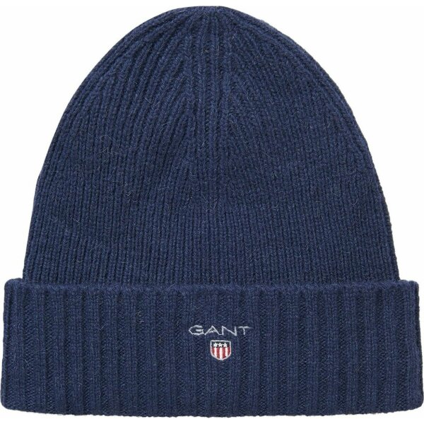 9910000_410 Ανδρικός Σκούφος GANT 9910000 UNISEX WOOL LINED BEANIE Μπλέ - Image 1