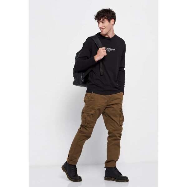 Ανδρική Μπλούζα Μακρυμάνικη  FUNKY BUDDHA FBM006-001-07 Μαύρο - Image 2