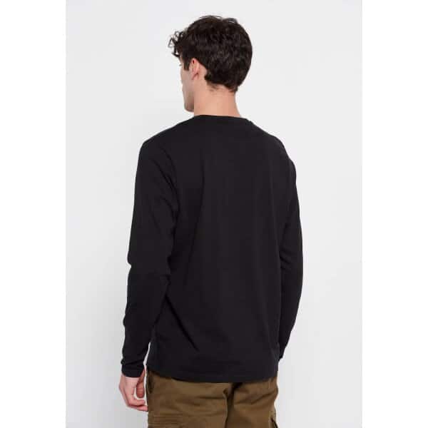 Ανδρική Μπλούζα Μακρυμάνικη  FUNKY BUDDHA FBM006-001-07 Μαύρο - Image 4