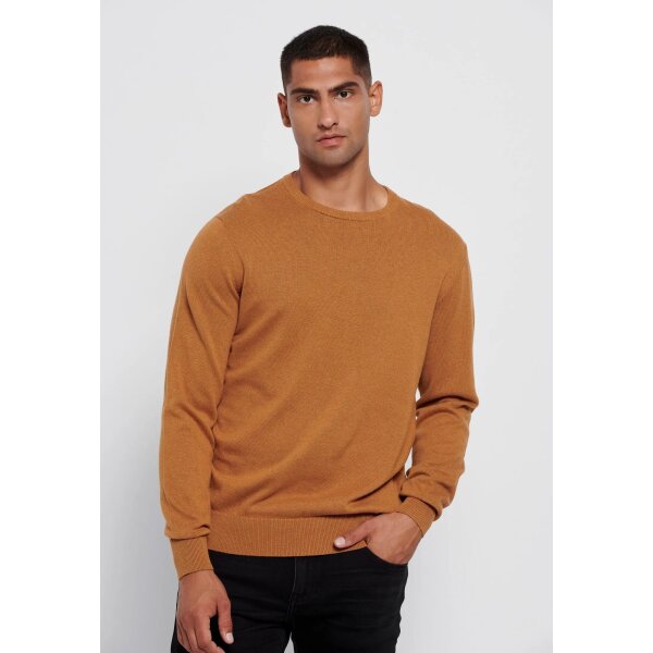 Ανδρικό Πλεκτό Λαιμόκοψη  FUNKY BUDDHA FBM006-001-09 Μελί - Image 2