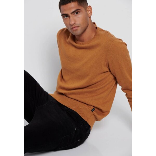 Ανδρικό Πλεκτό Λαιμόκοψη  FUNKY BUDDHA FBM006-001-09 Μελί - Image 4