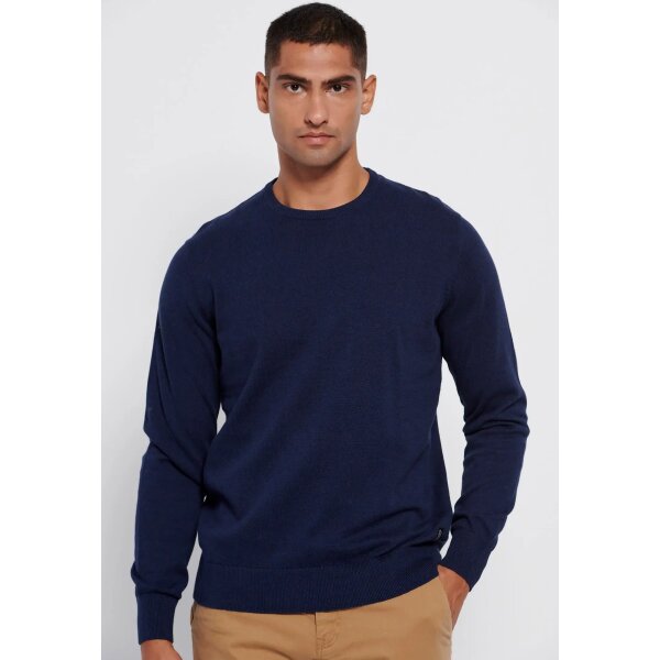 Ανδρικό Πλεκτό Λαιμόκοψη  FUNKY BUDDHA FBM006-001-09 Μπλέ Σκούρο - Image 2