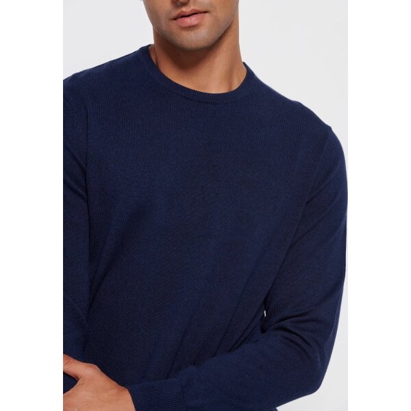 Ανδρικό Πλεκτό Λαιμόκοψη  FUNKY BUDDHA FBM006-001-09 Μπλέ Σκούρο - Image 4