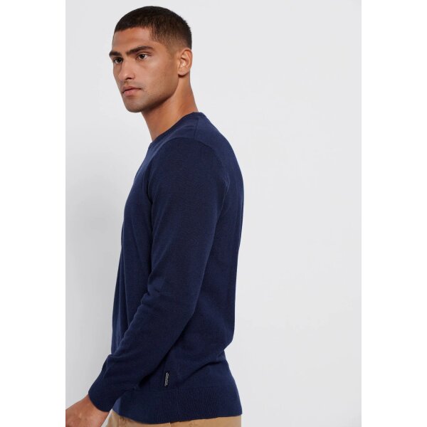 Ανδρικό Πλεκτό Λαιμόκοψη  FUNKY BUDDHA FBM006-001-09 Μπλέ Σκούρο - Image 6