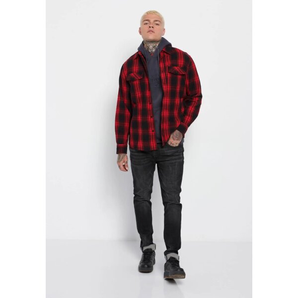 Ανδρικό Πουκάμισο Καρό FUNKY BUDDHA FBM006-012-05 Κόκκινο - Image 3