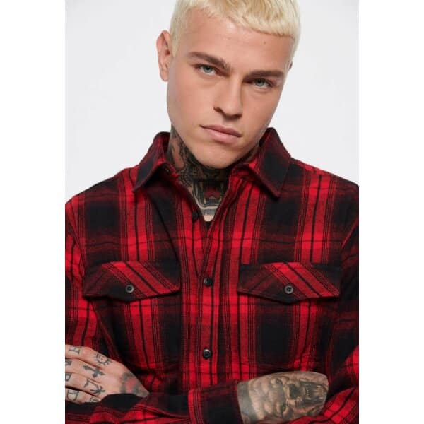 Ανδρικό Πουκάμισο Καρό FUNKY BUDDHA FBM006-012-05 Κόκκινο - Image 4