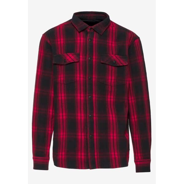 FBM006-012-05_EARTH_RED_6_ts_1666822555 Ανδρικό Πουκάμισο Καρό FUNKY BUDDHA FBM006-012-05 Κόκκινο - Image 1