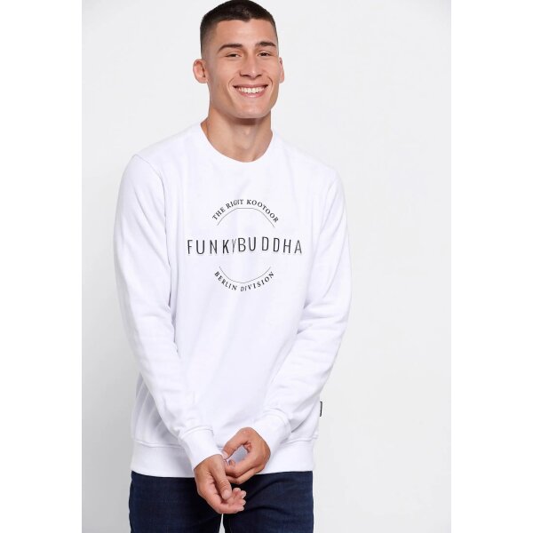 Ανδρική Φούτερ FUNKY BUDDHA FBM006-012-06 Λευκό - Image 1