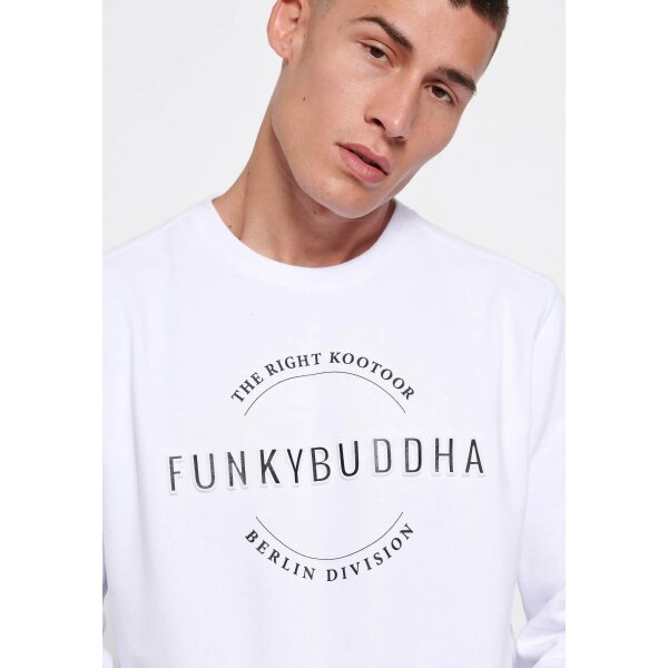 Ανδρική Φούτερ FUNKY BUDDHA FBM006-012-06 Λευκό - Image 5