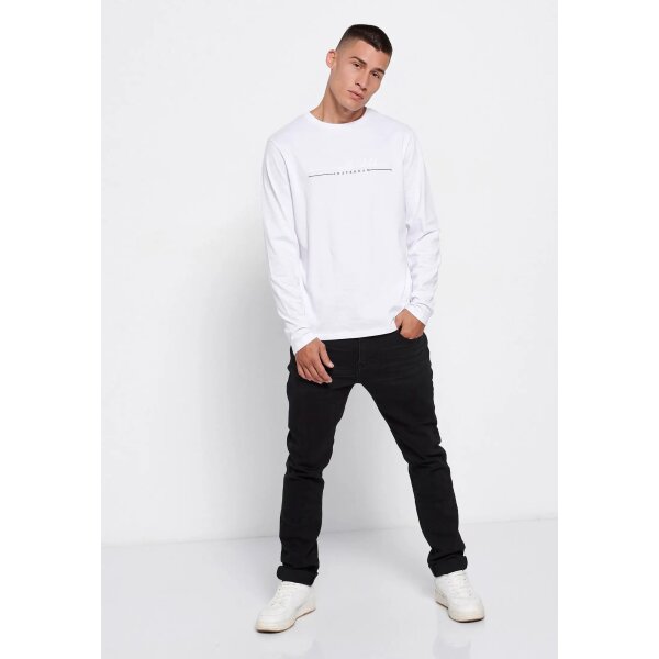 Ανδρική Μπλούζα Μακρυμάνικη FUNKY BUDDHA FBM006-013-07 Λευκό - Image 2