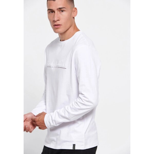 Ανδρική Μπλούζα Μακρυμάνικη FUNKY BUDDHA FBM006-013-07 Λευκό - Image 5