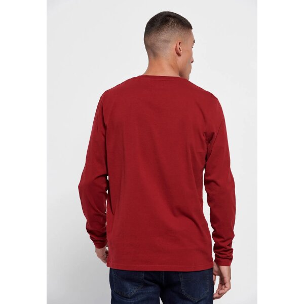 Ανδρική Μπλούζα Μακρυμάνικη FUNKY BUDDHA FBM006-015-07 Μπορντώ - Image 4