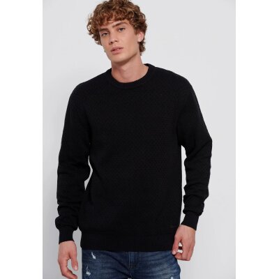 Ανδρικό Πλέκτο Λαιμόκοψη FUNKY BUDDHA FBM006-019-09-Μαύρο