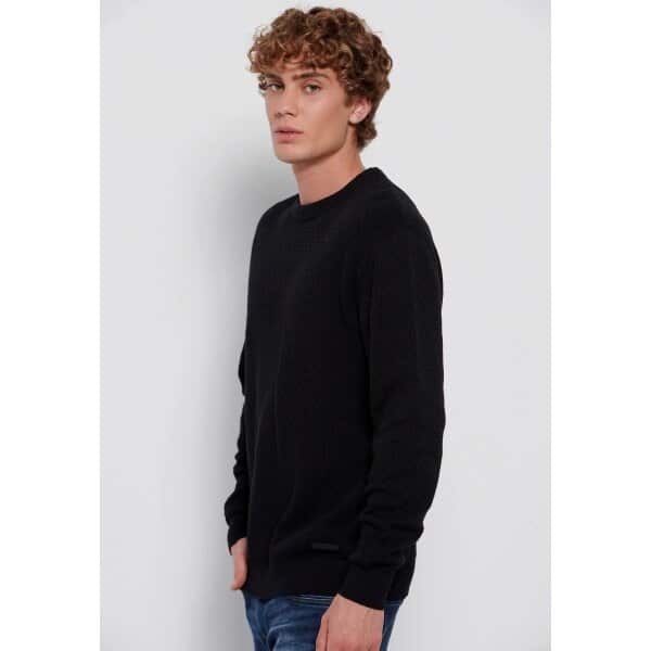 Ανδρικό Πλέκτο Λαιμόκοψη FUNKY BUDDHA FBM006-019-09-Μαύρο - Image 3