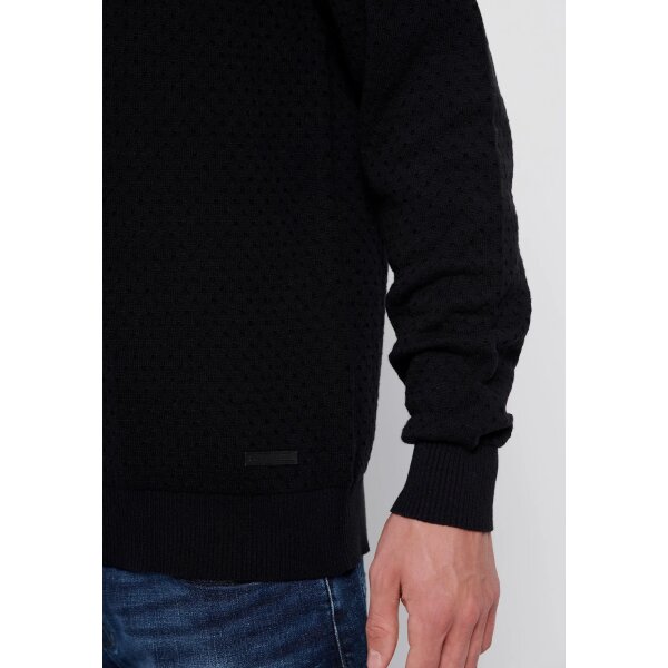 Ανδρικό Πλέκτο Λαιμόκοψη FUNKY BUDDHA FBM006-019-09-Μαύρο - Image 5