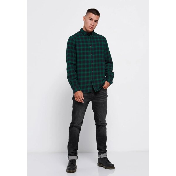 Ανδρικό Πουκάμισο Καρό Φανέλα FUNKY BUDDHA FBM006-027-05 Πράσινο - Image 3