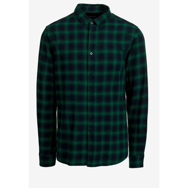 Ανδρικό Πουκάμισο Καρό Φανέλα FUNKY BUDDHA FBM006-027-05 Πράσινο - Image 1