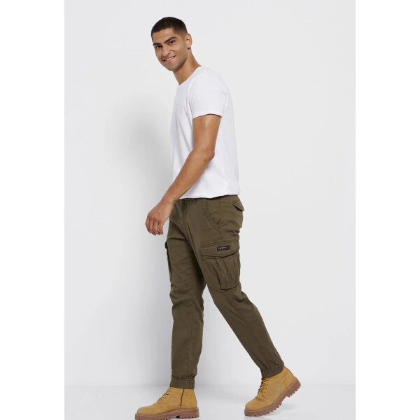 FBM006-030-02_OLIVE_5 Ανδρικό Παντελόνι CARGO FUNKY BUDDHA FBM006-030-02 Λαδί - Image 5