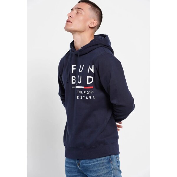 Ανδρική Φούτερ Κουκούλα FUNKY BUDDHA FBM006-036-06 Μπλέ - Image 4