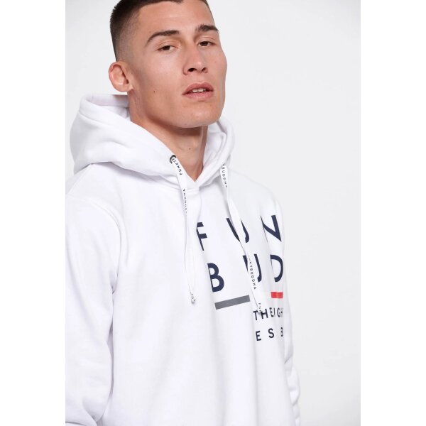 Ανδρική Φούτερ Κουκούλα FUNKY BUDDHA FBM006-036-06 Λευκό - Image 3