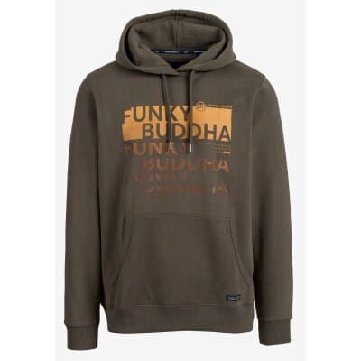 Ανδρική Φούτερ Κουκούλα FUNKY BUDDHA FBM006-037-06 Χακί