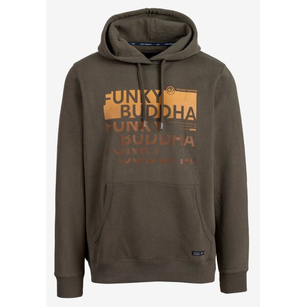 Ανδρική Φούτερ Κουκούλα FUNKY BUDDHA FBM006-037-06 Χακί - Image 1