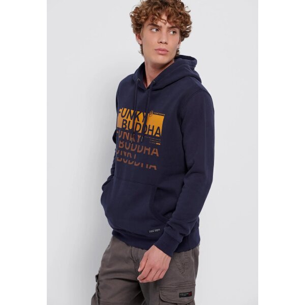 Ανδρική Φούτερ Κουκούλα FUNKY BUDDHA FBM006-037-06 Μπλέ - Image 4