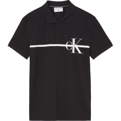 Ανδρικό POLO CALVLIN KLEIN STRIPE CK J30J321699 Μαύρο