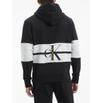 Ανδρική Φούτερ CALVLIN KLEIN STRIPE COLORBLOCK HOODIE J30J321882 Μαύρο - Image 4