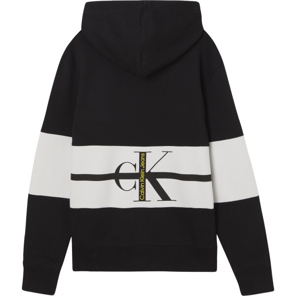 J30J322329BEH_B Ανδρική Φούτερ CALVIN KLEIN PLUS SIZE STRIPE COLORBLOCK HOODIE J30J322329 Μαύρο - Image 2