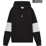 Ανδρική Φούτερ CALVIN KLEIN PLUS SIZE STRIPE COLORBLOCK HOODIE J30J322329 Μαύρο