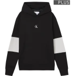 Ανδρική Φούτερ CALVIN KLEIN PLUS SIZE STRIPE COLORBLOCK HOODIE J30J322329 Μαύρο