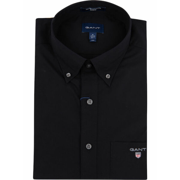 fixedratio_20190313160157_7c315d15 Ανδρικό Πουκάμισο GANT 3046400 REG BROADCLOTH BD Μαύρο - Image 2