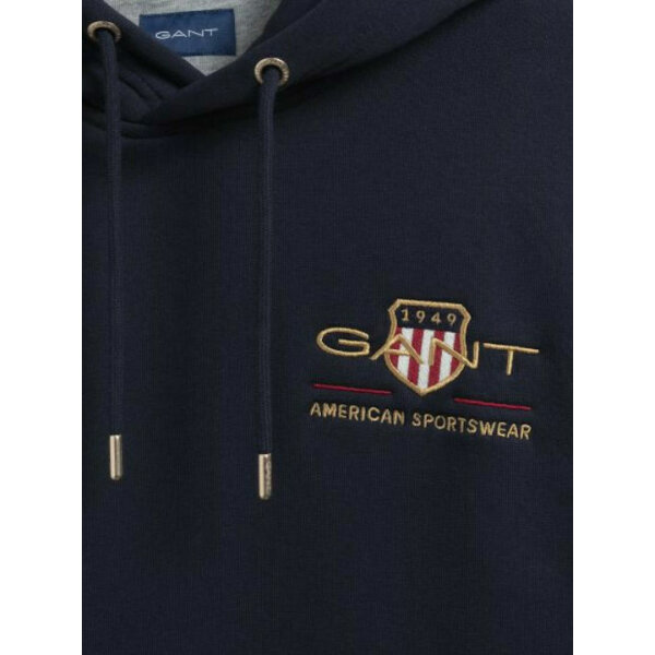 fixedratio_20211012100427_bb4fd2e3 Ανδρική Φούτερ GANT 2047076 MEDIUM ARCHIVE SHIELD HOODIE Μπλέ - Image 2