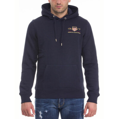 Ανδρική Φούτερ GANT 2047076 MEDIUM ARCHIVE SHIELD HOODIE Μπλέ