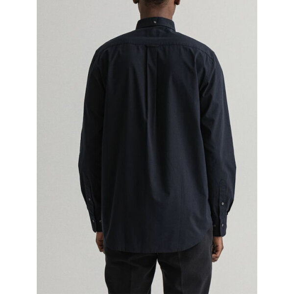 fixedratio_20220209103837_11435057 Ανδρικό Πουκάμισο GANT 3046400 REG BROADCLOTH BD Μαύρο - Image 3