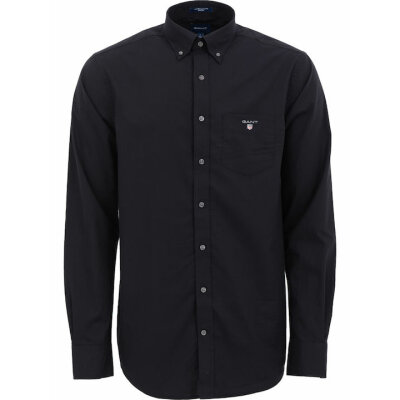 Ανδρικό Πουκάμισο GANT 3046400 REG BROADCLOTH BD Μαύρο