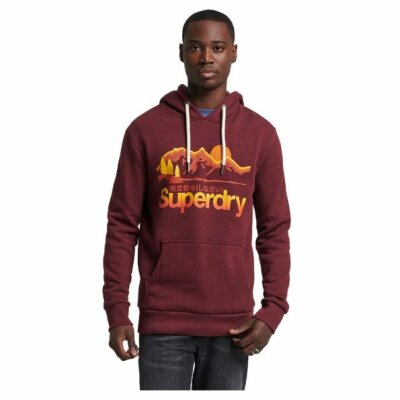 Ανδρική Φούτερ Κουκούλα SUPERDRY VINTAGE CL GREAT OUTDOORS HOOD Μπορντώ