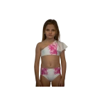 Μπικίνι λευκό-φούξ floral CHRISTINA LAGOPOULOU C122-051