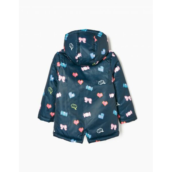 1313-2577-DARKBLUE-2 ΜΠΟΥΦΑΝ ΜΠΛΕ ΜΕ ΜΟΤΙΒΟ ΚΑΙ ΚΟΥΚΟΥΛΑ ΣΤΑΘΕΡΗ ΚΟΡΙΤΣΙ ZIPPY ZKGAP0101-22012 - Image 3