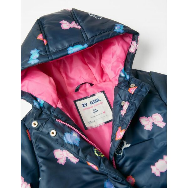 1313-2577-DARKBLUE-3 ΜΠΟΥΦΑΝ ΜΠΛΕ ΜΕ ΜΟΤΙΒΟ ΚΑΙ ΚΟΥΚΟΥΛΑ ΣΤΑΘΕΡΗ ΚΟΡΙΤΣΙ ZIPPY ZKGAP0101-22012 - Image 2