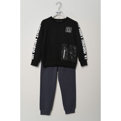 Παιδική Φόρμα  Αγόρι Μαύρο Sprint 221-30555