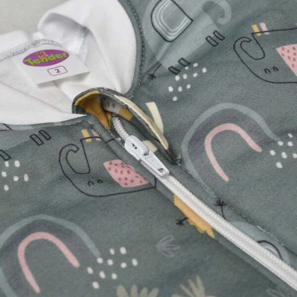 2551-1a-600x600 Υπνόσακος Χειμωνιάτικος Classic 2.5 Tog Elephants – Λαδί TENDER - Image 2