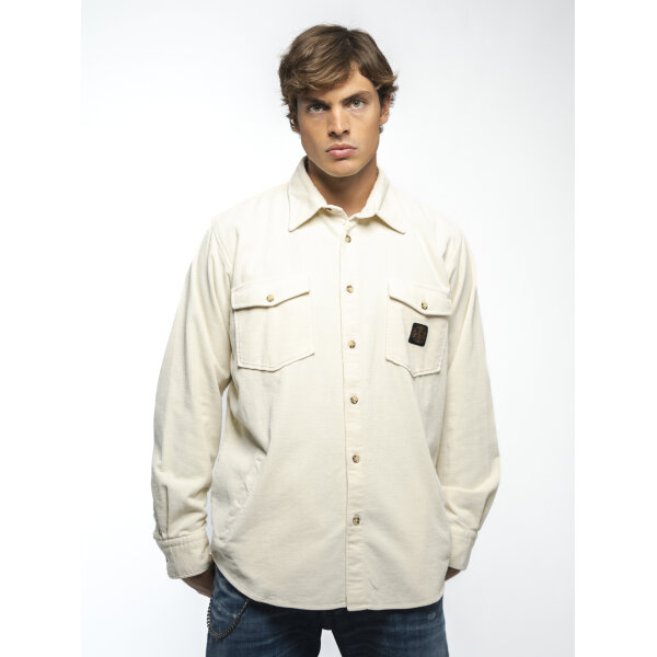 61-111.048.Ν0024-4 Ανδρικό Πουκάμισο Overshirt STAFF BRIAN  61-111.048 Λευκό - Image 5
