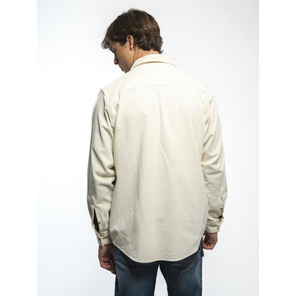 61-111.048.Ν0024-6 Ανδρικό Πουκάμισο Overshirt STAFF BRIAN  61-111.048 Λευκό - Image 7