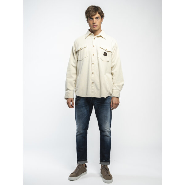 61-111.048.Ν0024 Ανδρικό Πουκάμισο Overshirt STAFF BRIAN  61-111.048 Λευκό - Image 2