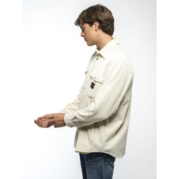 61-111.048.Ν0024-7 Ανδρικό Πουκάμισο Overshirt STAFF BRIAN  61-111.048 Λευκό - Image 8