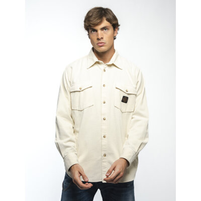Ανδρικό Πουκάμισο Overshirt STAFF BRIAN 61-111.048 Λευκό