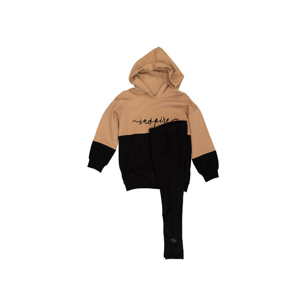 8446-NEW Παιδικό Σετ κολάν Mαυρο Μπέζ NEW COLLEGE 43-8446 - Image 1